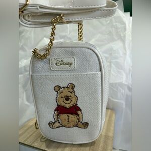Disney x Primark Winnie The Pooh Canvas Phone Holder Chain Crossbody NWT